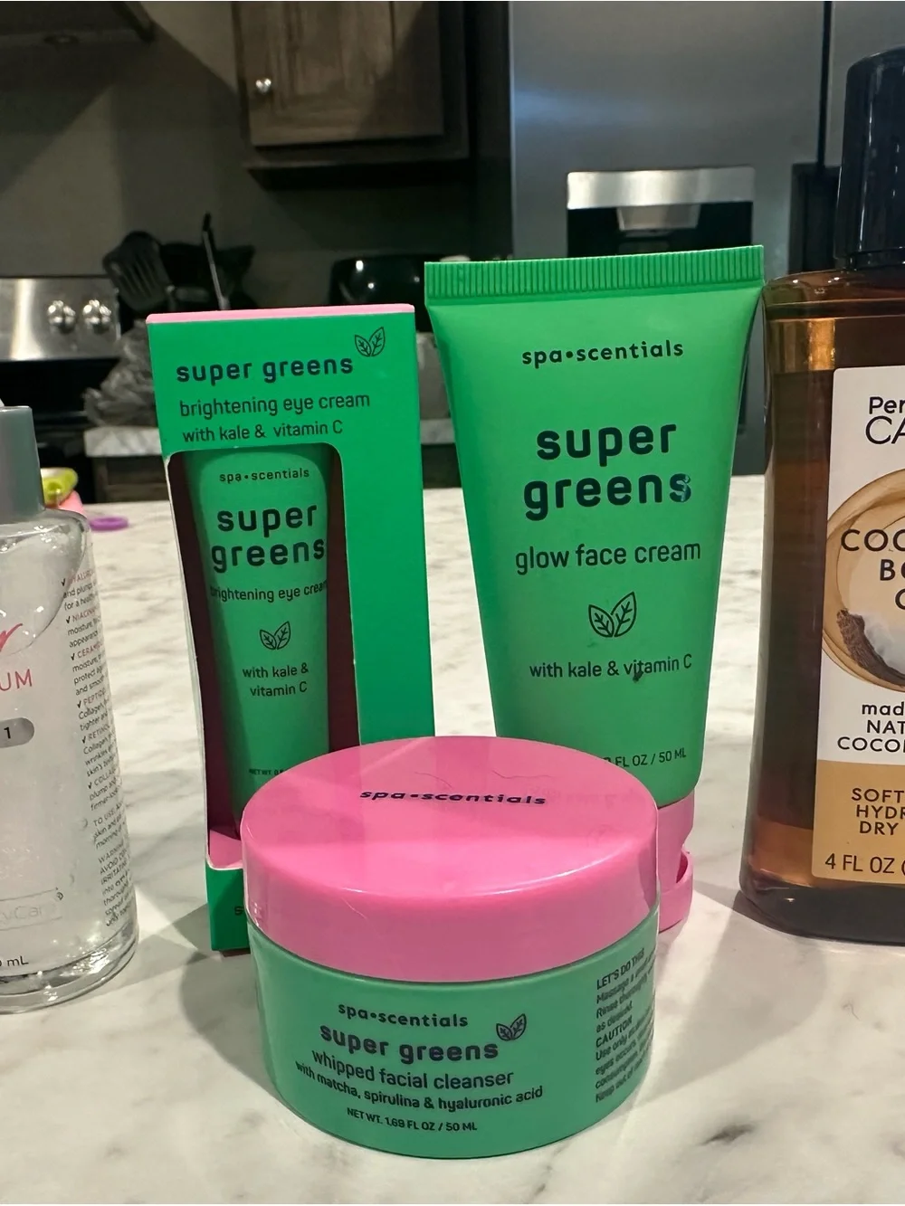 Bundle of hair serums & face care